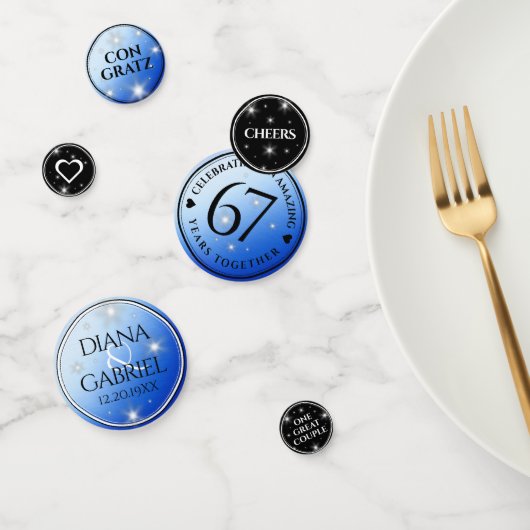 Confettis Élégant 67e anniversaire Mariage de Star Sapphire (Groupe)