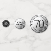 Confettis Élégant 70e anniversaire de Mariage Platinum (Devant)