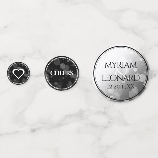 Confettis Élégant 70e anniversaire de Mariage Platinum (Derrière)