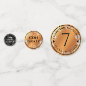 Confettis Élégant 7ème anniversaire de Mariage de cuivre (Devant)