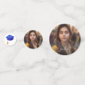 Confettis Élégant Diplômé en Photo (Devant)