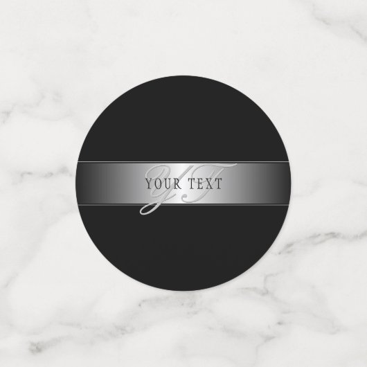 Confettis Élégant écriture de script de monogramme modifiabl (Petit recto)