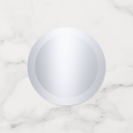 Confettis Elégant Faux Argent Métallo Look Modèle moderne (Petit recto)