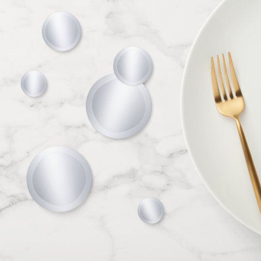 Confettis Elégant Faux Argent Métallo Look Modèle moderne (Groupe)