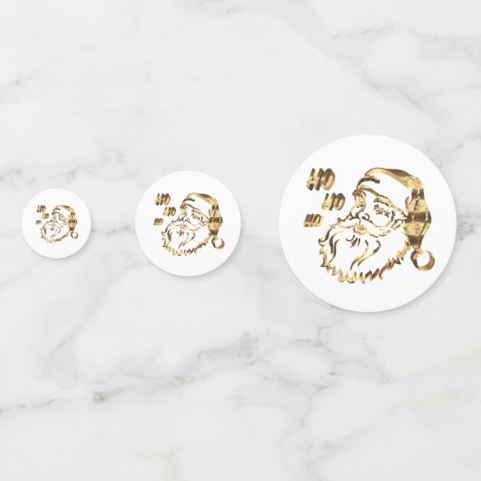 Confettis Élégant Faux Gold Santa Claus Père Noël (Derrière)