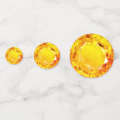 Confettis Elégant Jaune Sapphire pierres (Devant)