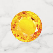 Confettis Elégant Jaune Sapphire pierres (Petit recto)