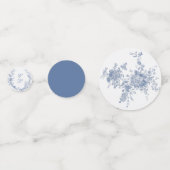 Confettis Élégant Jouy Vintage bleu Floral (Devant)