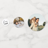 Confettis Elegant Laurel Wreath Monogramme Photos Mariage (Devant)