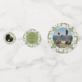 Confettis Élégant Mariage d'accolade florale (Devant)