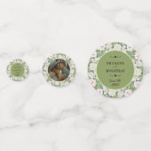 Confettis Élégant Mariage d'accolade florale (Derrière)