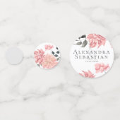 Confettis Elégant Mariage floral aquarelle (Derrière)