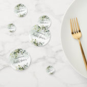 Confettis Elegant mariage poussiéreux vert eucalyptus or Fêt (Groupe)