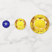 Confettis Elégant Pierres bleues et jaunes (Derrière)