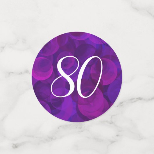 Confettis Elégant Purple 80 et fête d'anniversaire Extraordi (Petit recto)