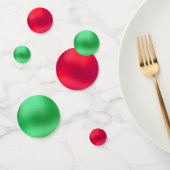 Confettis Élégant vert et rouge (Groupe)