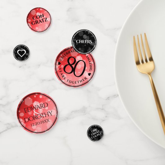 Confettis Elégante 80ème anniversaire du Mariage de Ruby (Groupe)