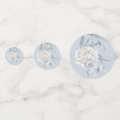 Confettis Elégante aquarelle bleu Dusty Botanique (Derrière)