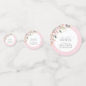 Confettis Elégante aquarelle rose Fête des mariées florale (Devant)