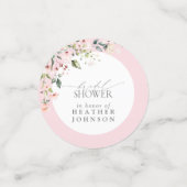 Confettis Elégante aquarelle rose Fête des mariées florale (Petit recto)