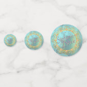 Confettis Élégante bulles Turquoises douces (Devant)