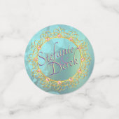 Confettis Élégante bulles Turquoises douces (Petit recto)