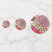 Confettis Élégante Chartreuse Vert, Rose et Bleu Hydrangée (Derrière)