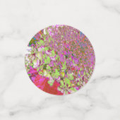 Confettis Élégante Chartreuse Vert, Rose et Bleu Hydrangée (Petit recto)
