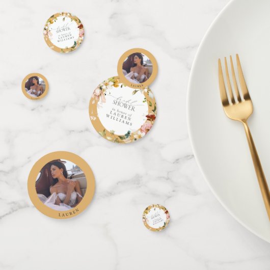 Confettis Elégante Fête des mariées d'aquarelle Fleur sauvag (Groupe)