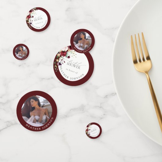 Confettis Elégante Fête des mariées d'aquarelle florale bord (Groupe)