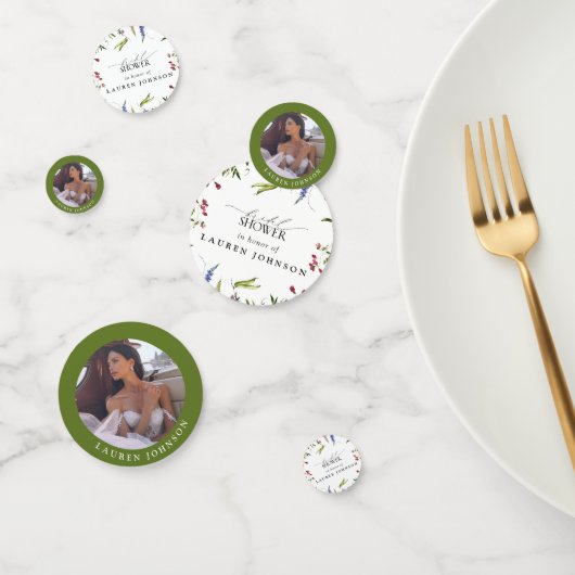 Confettis Elégante Fête des mariées Fleur sauvage d'été (Groupe)