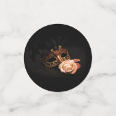 Confettis Elégante mascarade à la rose blanche (Petit recto)