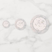 Confettis Elégante pêche monographique et gris (Devant)