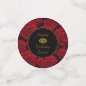 Confettis Elégante Rose rouge n'importe quel âge Anniversair (Petit recto)