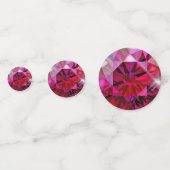 Confettis Élégante table de soirée Ruby Gemstone (Derrière)