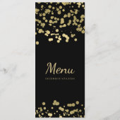 Confettis élégants de feuille d'or de menu de (Dos)