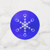 Confettis Élégants flocons de neige sur le bleu royal Table  (Petit recto)