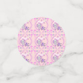 Confettis Élément de décoration bébé éléphant rose avec colo (Petit recto)