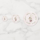 Confettis Eléphant adorable | Baby shower Botanique Boho (Derrière)