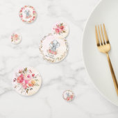 Confettis Elephant Baby shower Boho Chic Coral Aquarelle (Groupe)
