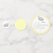 Confettis Eléphant jaune et gris | BABY SHOWER (Derrière)