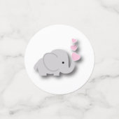 Confettis Eléphant rose et gris 🐘 | BABY SHOWER (Petit recto)