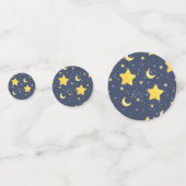 Confettis Elephant sur la lune photo bleu (Derrière)