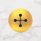 Confettis elfe de Noël & cloches dorées, vertes et rouges (Petit recto)