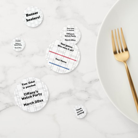 Confettis Élimination du support Tournoi Sports Watch Party (Groupe)