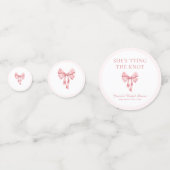 Confettis Elle noue le noeud Douche Coquette rose douce (Devant)