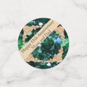 Confettis Émeraude du 55e anniversaire du Mariage (Petit recto)