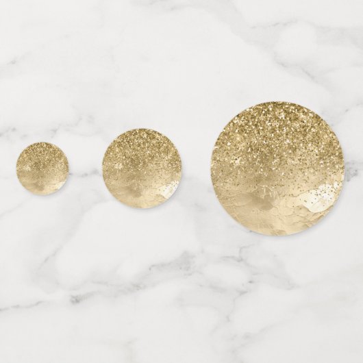 Confettis Empreinte de léopard Brown chic et or (Devant)