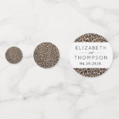 Confettis Empreinte de léopard, Spots, Léopard Brown, Mariag (Derrière)