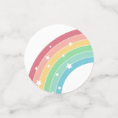 Confettis Empreintes Rainbow Blue Boys Twins Baby shower (Petit recto)